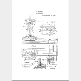 Switch Stand Vintage Patent Hand Drawing Posters and Art